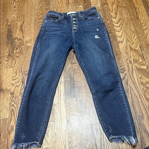 Kan Can Women's High Rise Button Fly Skinny Jeans size 5/26 - Picture 2 of 5